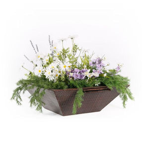 The Outdoor Plus Maya Hammered Copper Planter & Water Bowl.