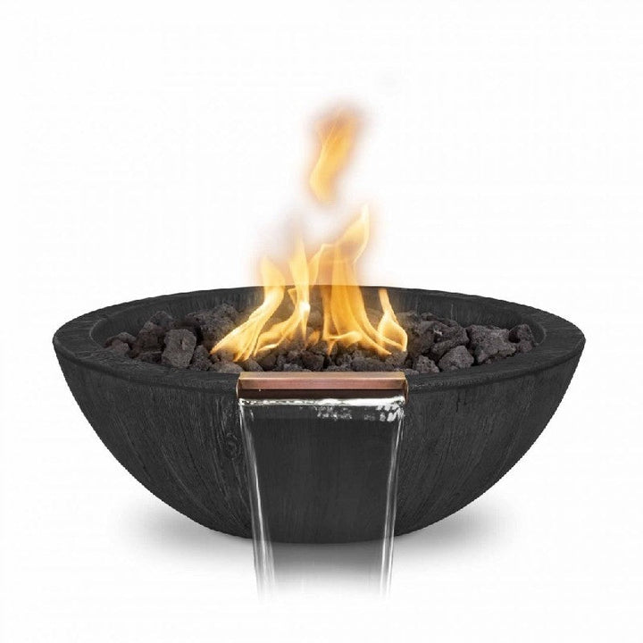 The Outdoor Plus Wood Grain Concrete Fire & Water Bowl.