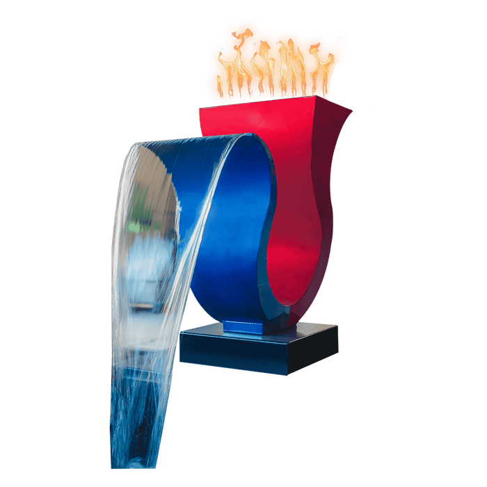 Designer Series Fire & Water Feature 13 - Scupper High Quality Powder Coat Finish by The Outdoor Plus.