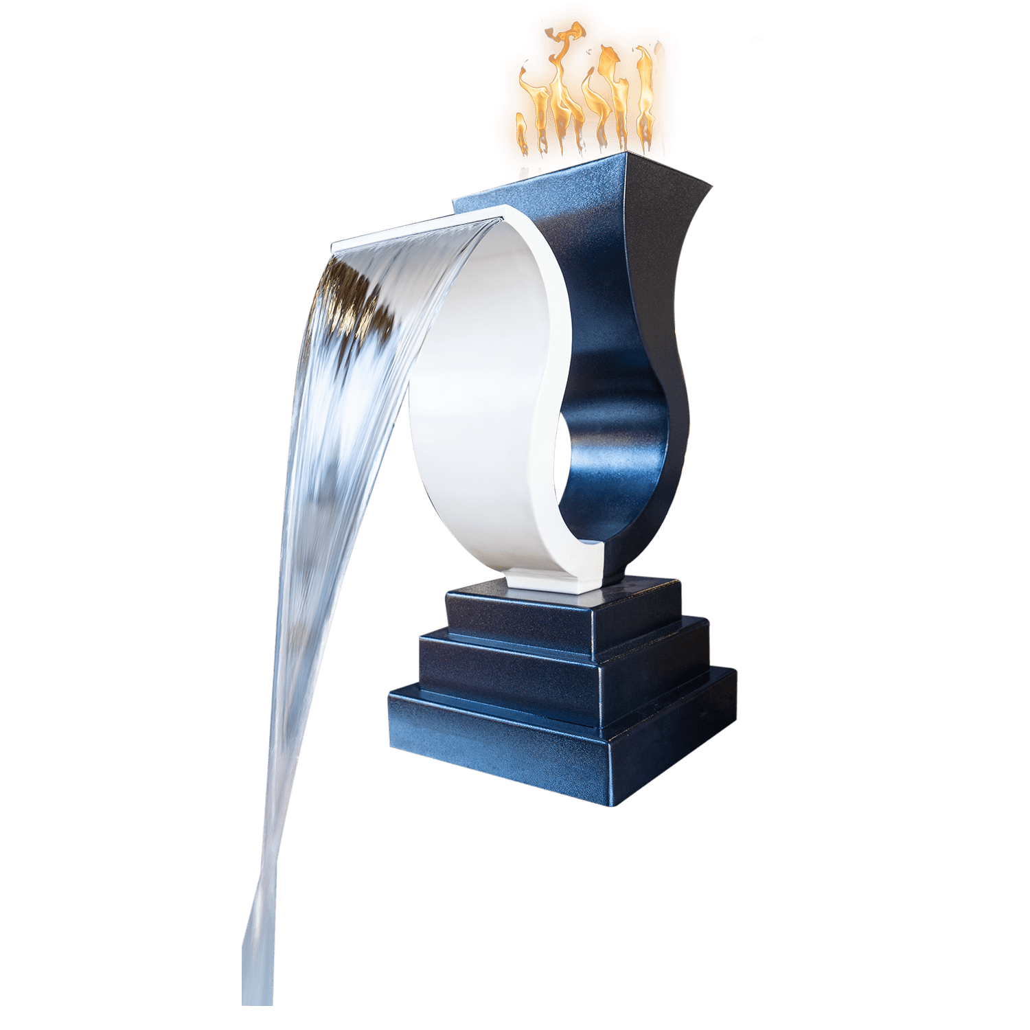 Designer Series Fire & Water Feature 14 - Scupper High Quality Powder Coat Finish by The Outdoor Plus.