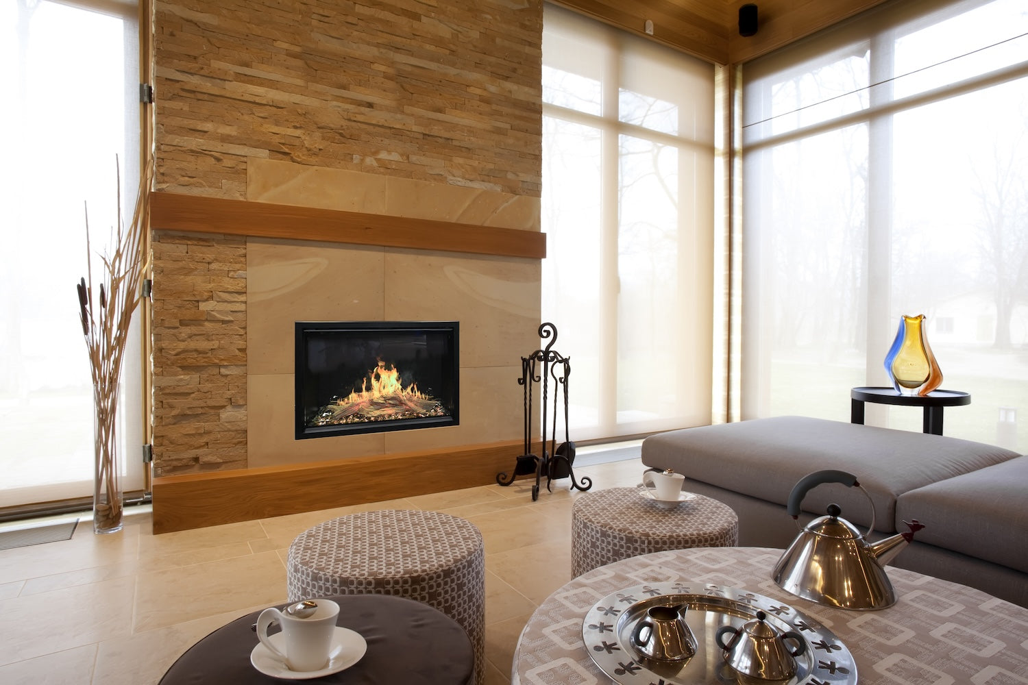 Modern Flames Orion Traditional Built-In Electric Fireplace.