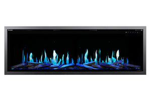 Modern Flames Orion Slim 76" Version 2 Heliovision Virtual Recessed / Wall Mount Electric Fireplace.