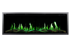 Modern Flames Orion Slim 76" Version 2 Heliovision Virtual Recessed / Wall Mount Electric Fireplace.