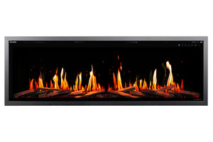 Modern Flames Orion Slim 76" Version 2 Heliovision Virtual Recessed / Wall Mount Electric Fireplace.