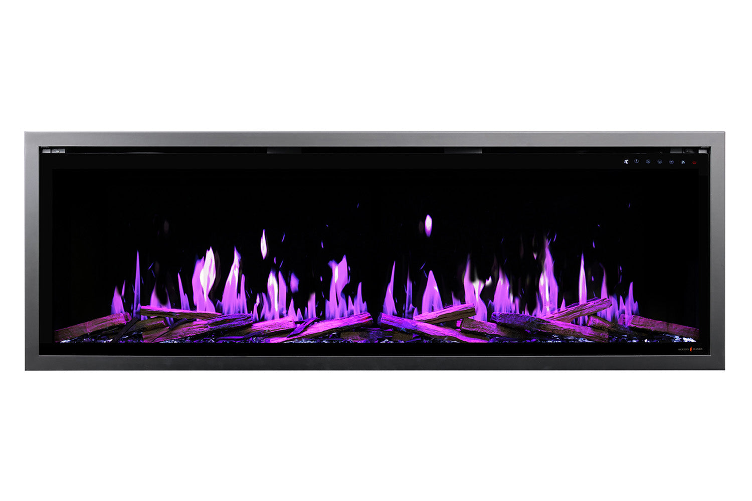 Modern Flames Orion Slim 76" Version 2 Heliovision Virtual Recessed / Wall Mount Electric Fireplace.