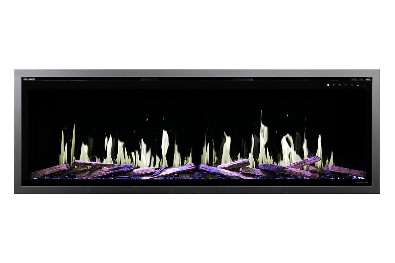 Modern Flames Orion Slim 76" Version 2 Heliovision Virtual Recessed / Wall Mount Electric Fireplace.