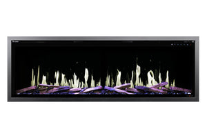Modern Flames Orion Slim 76" Version 2 Heliovision Virtual Recessed / Wall Mount Electric Fireplace.