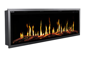 Modern Flames Orion Slim 76" Version 2 Heliovision Virtual Recessed / Wall Mount Electric Fireplace.