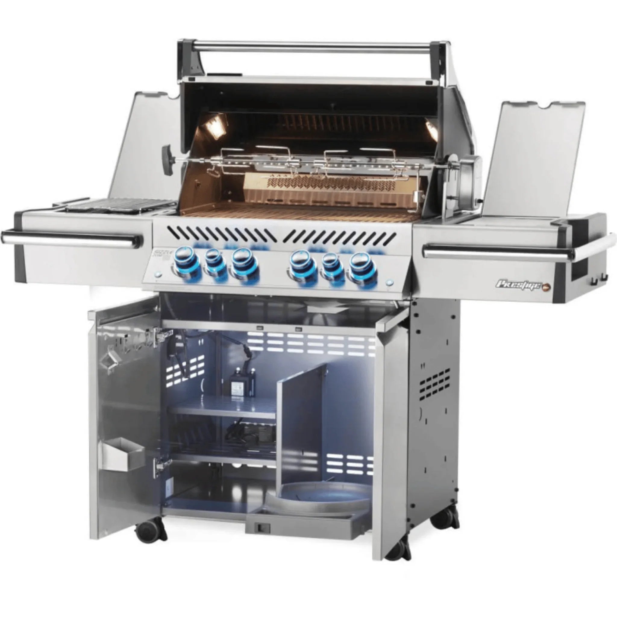 Napoleon Prestige PRO™ 500 RSIB Freestanding Gas Grill with Infrared side and Rear Burners.