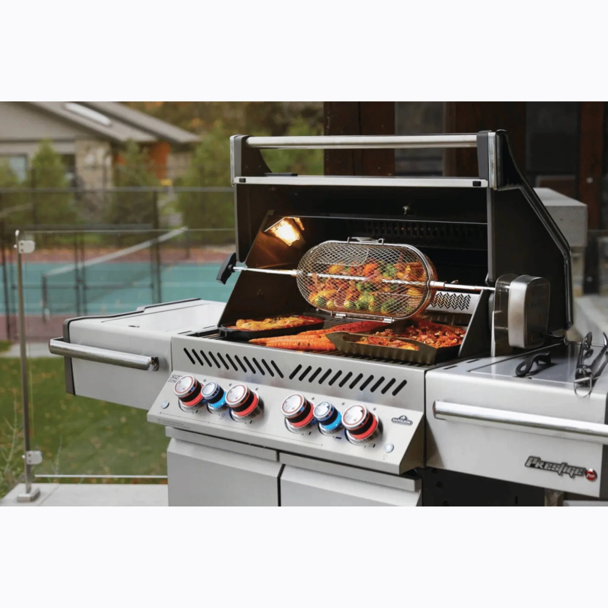 Napoleon Prestige PRO™ 500 RSIB Freestanding Gas Grill with Infrared side and Rear Burners.