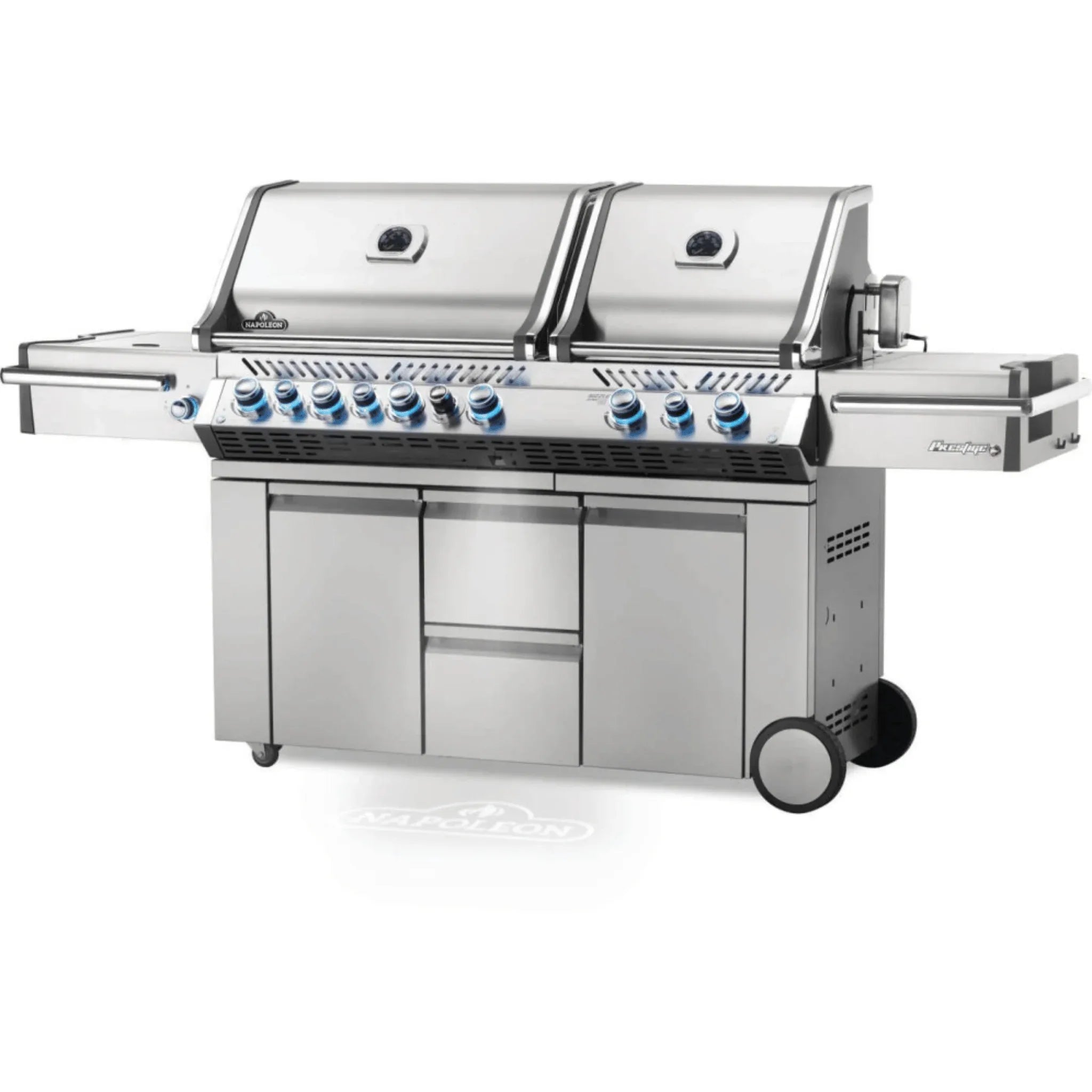 Napoleon Prestige PRO™ 825 RSBI Premium Freestanding Gas Grill with Power Side Burner, Infrared Rear & Bottom Burners.