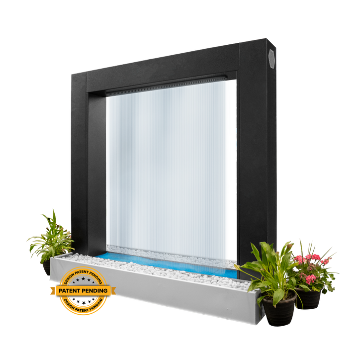 Paradise Fall - Metal Powder Coat - With Copper Rainfall Scupper by The Outdoor Plus.