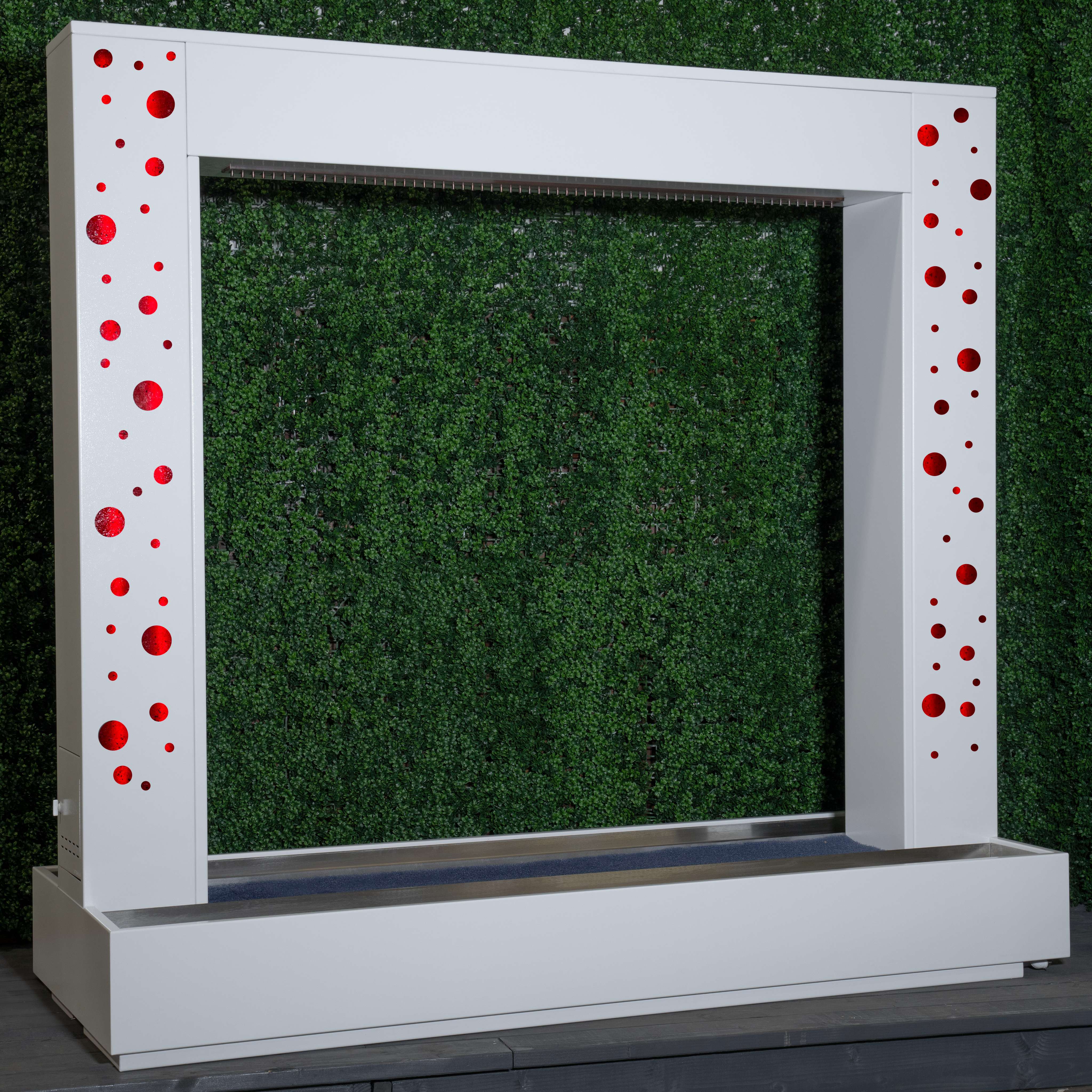 Paradise Fall - Metal Powder Coat - With Copper Rainfall Scupper by The Outdoor Plus.