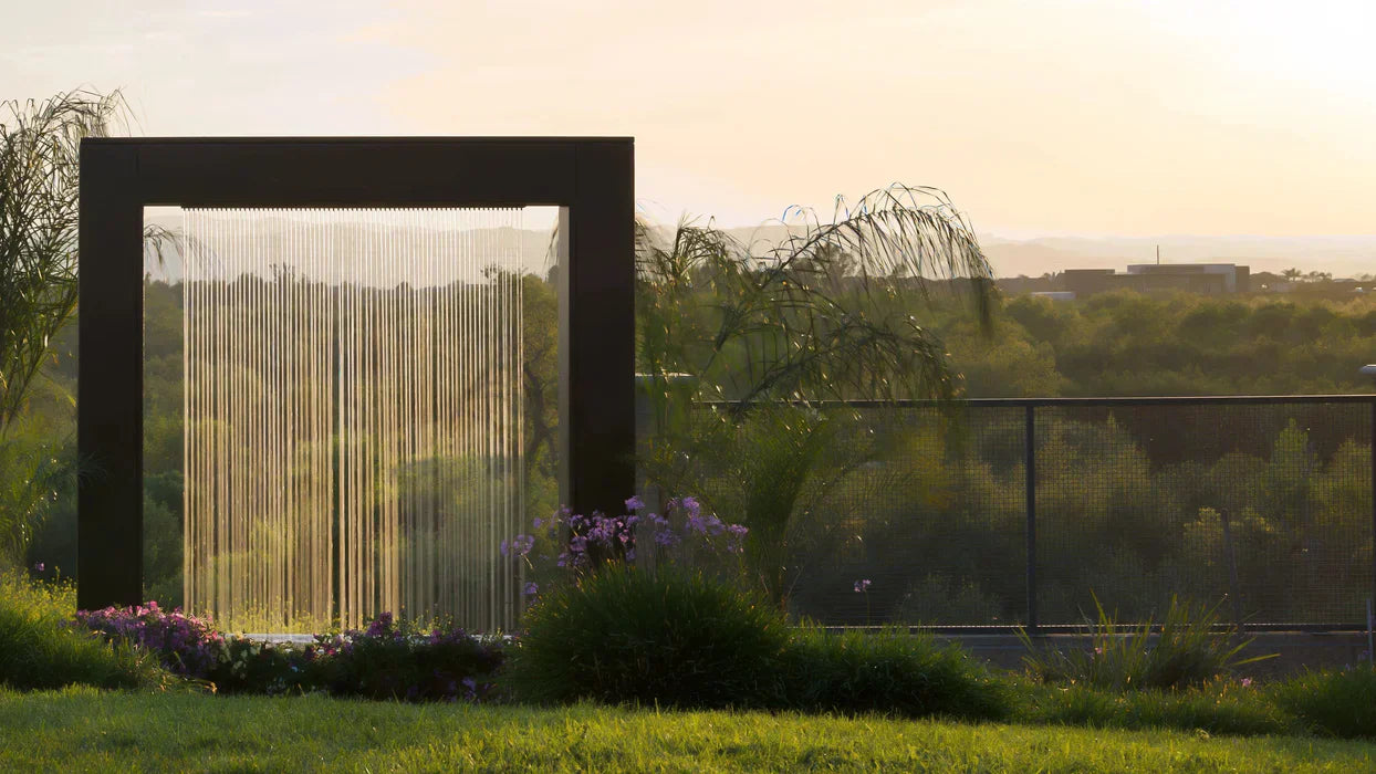 Paradise Fall - Metal Powder Coat - With Copper Rainfall Scupper by The Outdoor Plus.