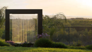 Paradise Fall - Metal Powder Coat - With Copper Rainfall Scupper by The Outdoor Plus.