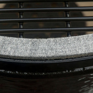 Primo All-In-One Oval Large 300 Charcoal Ceramic Kamado Grill With Cradle, Side Shelves, And Stainless Steel Grates PGCLGC.