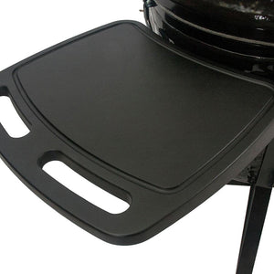 Primo All-In-One Oval Large 300 Charcoal Ceramic Kamado Grill With Cradle, Side Shelves, And Stainless Steel Grates PGCLGC.