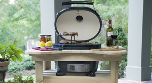 Primo Oval Junior 200 Ceramic Kamado Grill.