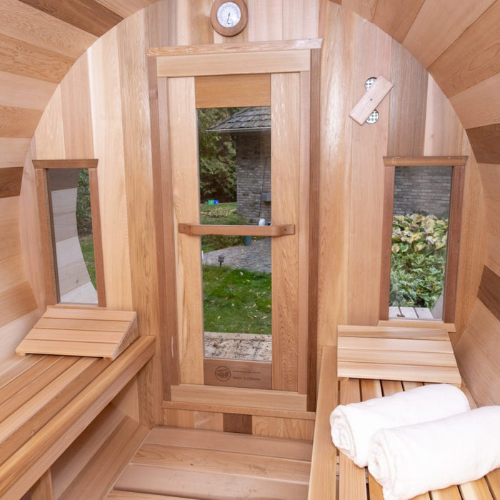 Dundalk Canadian Timber Tranquility Barrel Sauna CTC2345W