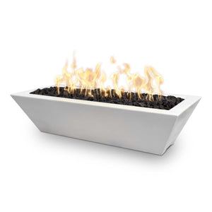 The Outdoor Plus Linear Maya Concrete Fire Bowl.