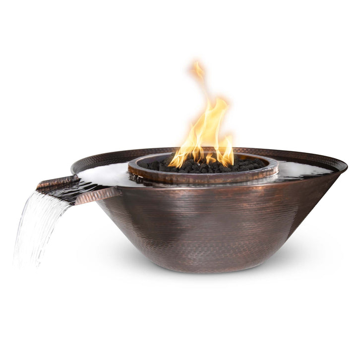 The Outdoor Plus Remi Copper Fire & Water Bowl - Gravity Spill.