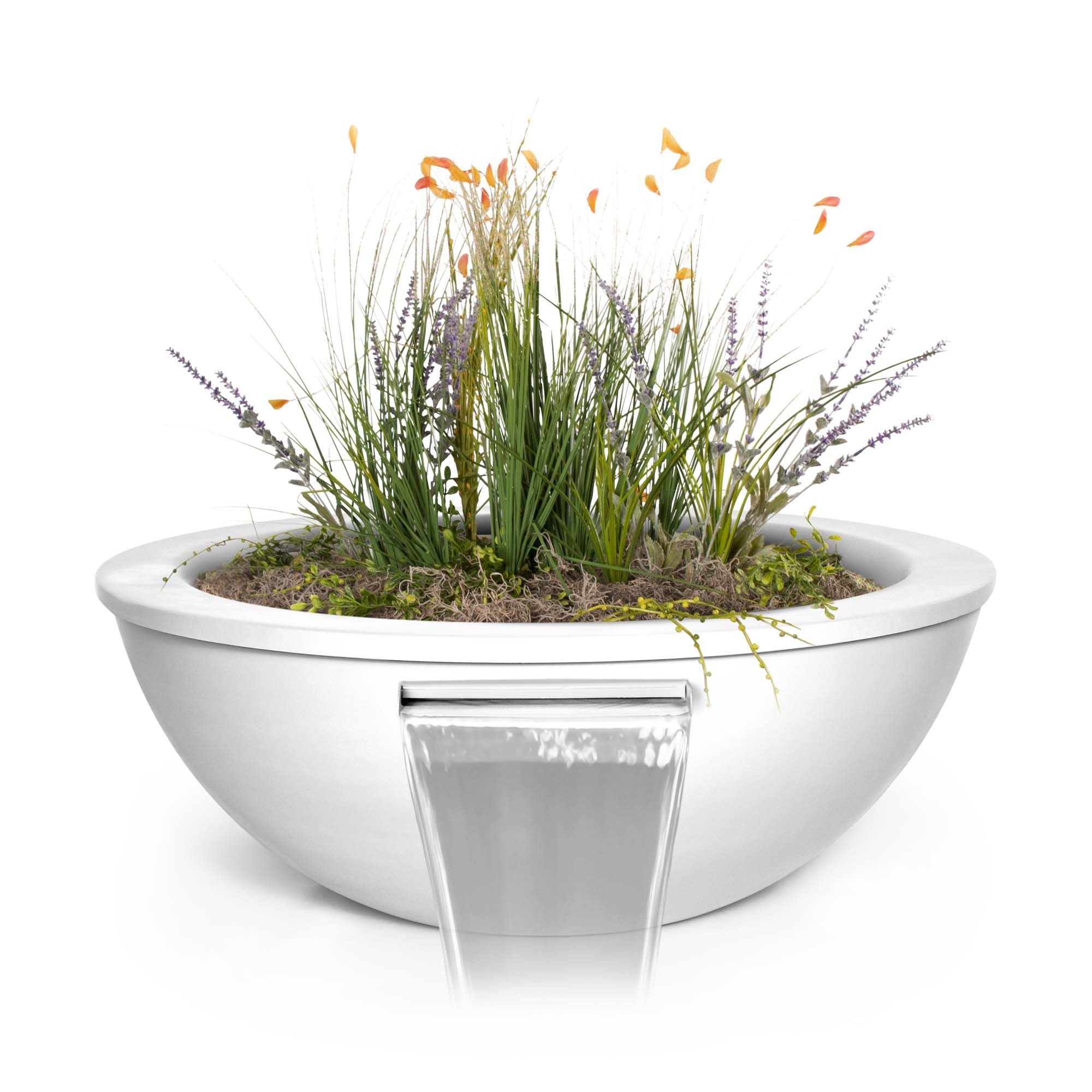 The Outdoor Plus Sedona Powdercoated Steel Planter & Water Bowl.