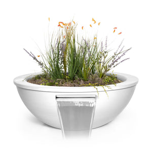 The Outdoor Plus Sedona Powdercoated Steel Planter & Water Bowl.