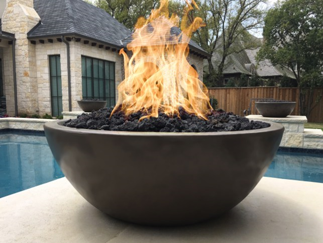 The Outdoor Plus Sedona Concrete Fire Bowl.