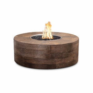 The Outdoor Plus Sequoia Wood Grain Concrete Fire Pit.