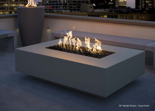 The Outdoor Plus Cabo Linear Concrete Fire Pit.