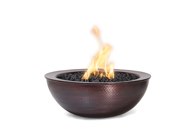 The Outdoor Plus Sedona Copper Fire Bowl.