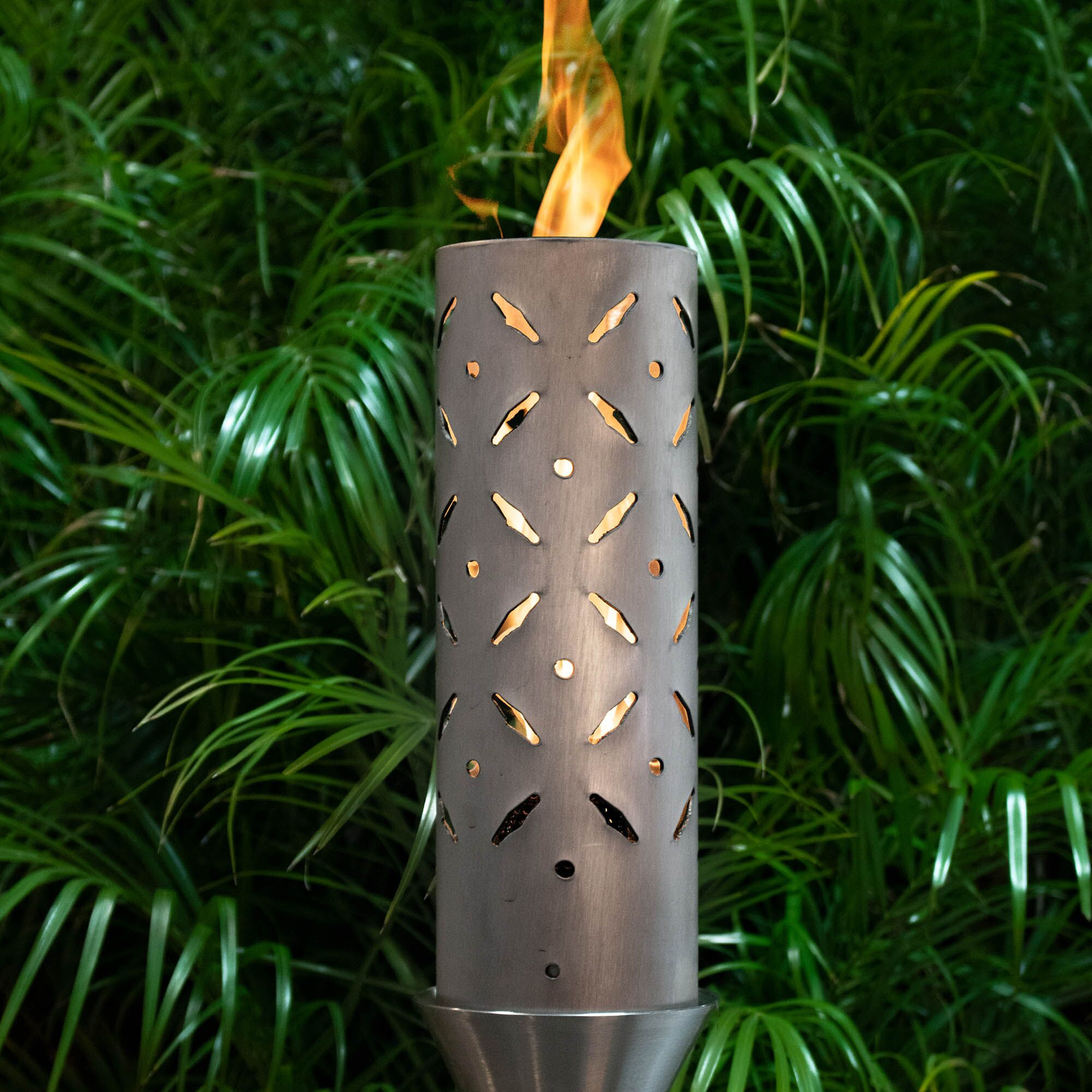 The Outdoor Plus Diamond Fire Torch / Stainless Steel.