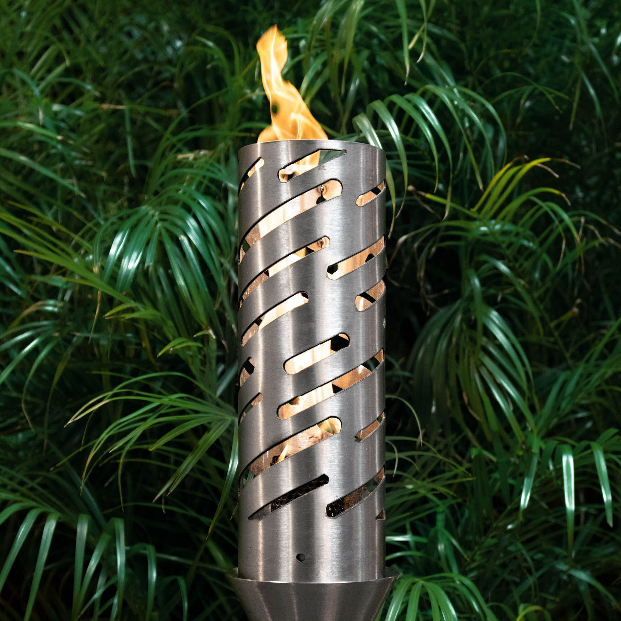 The Outdoor Plus Shooting Star Fire Torch / Stainless Steel.
