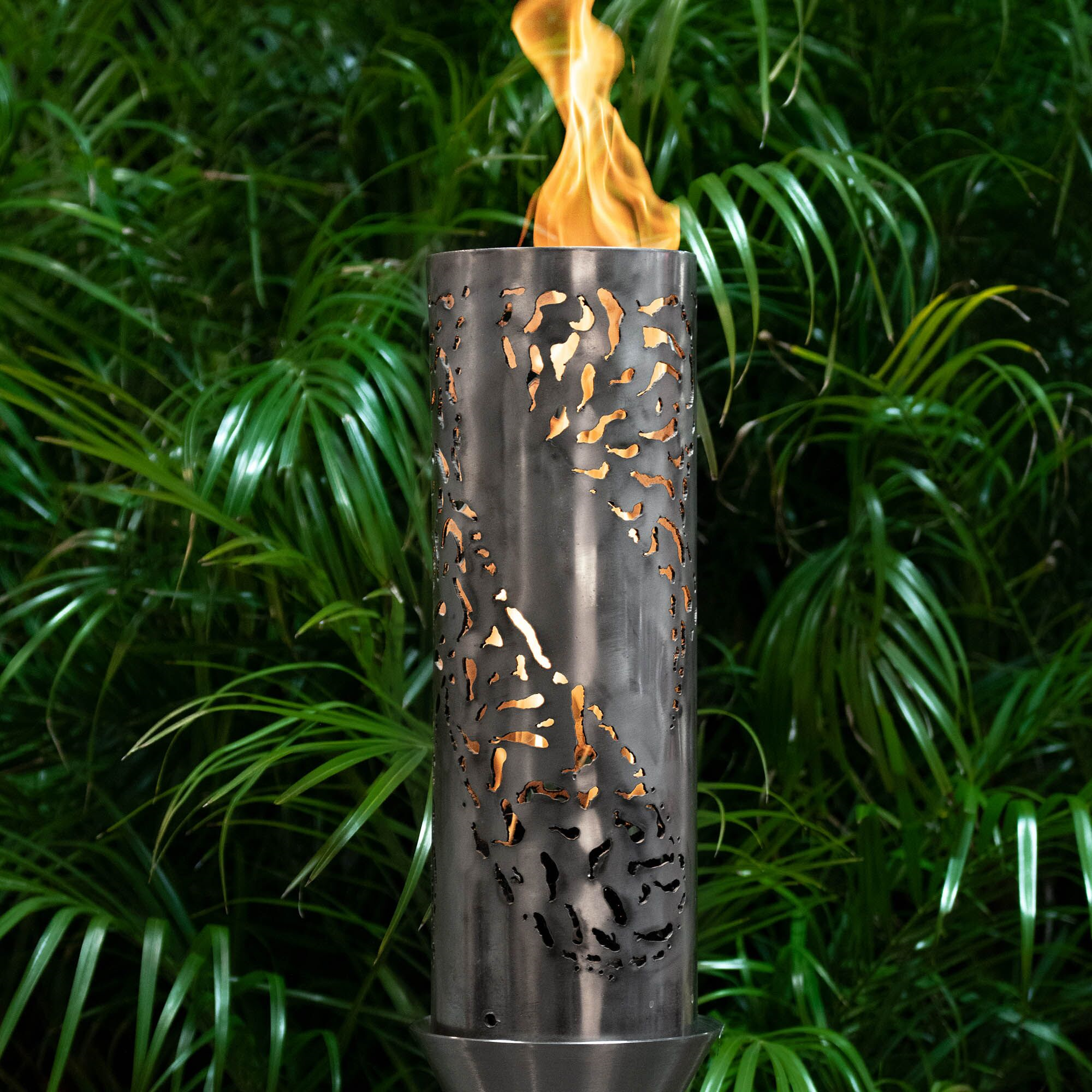 The Outdoor Plus Tiki Fire Torch / Stainless Steel.