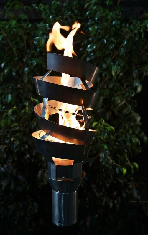 The Outdoor Plus Stainless Steel Spiral Fire Torch.
