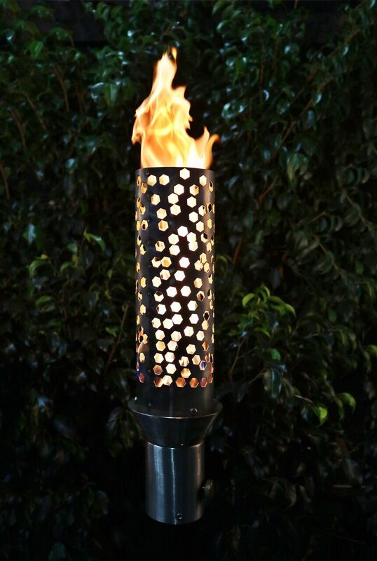 The Outdoor Plus Stainless Steel Honeycomb Fire Torch.