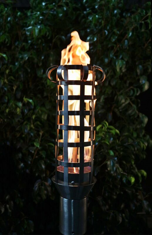The Outdoor Plus Stainless Steel Box Weave Fire Torch.