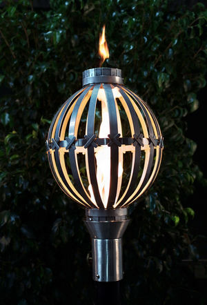 The Outdoor Plus Stainless Steel Globe Fire Torch.