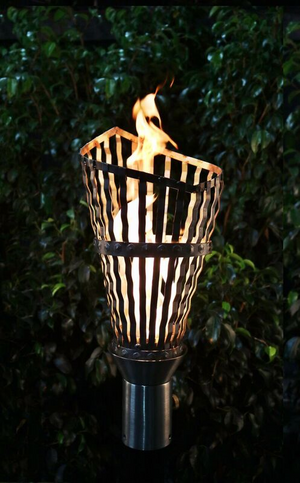 The Outdoor Plus Stainless Steel Roman Fire Torch.