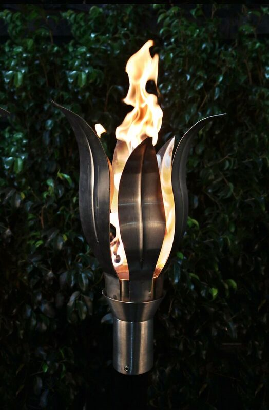The Outdoor Plus Stainless Steel Flower Fire Torch.