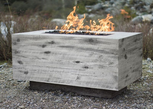 The Outdoor Plus Catalina Wood Grain Fire Pit.