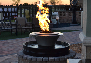 The Outdoor Plus Cazo 360° Copper Fire & Water Bowl.