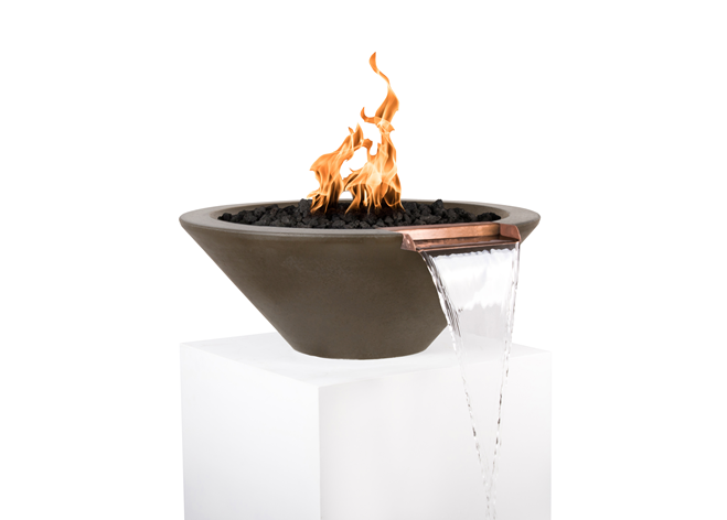 The Outdoor Plus Cazo Concrete Fire & Water Bowl.