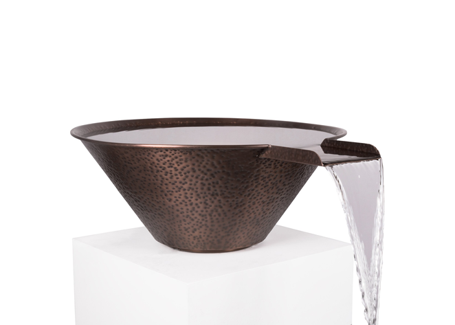 The Outdoor Plus Cazo Copper Water Bowl.