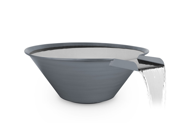 The Outdoor Plus Cazo Powdercoated Steel Water Bowl.