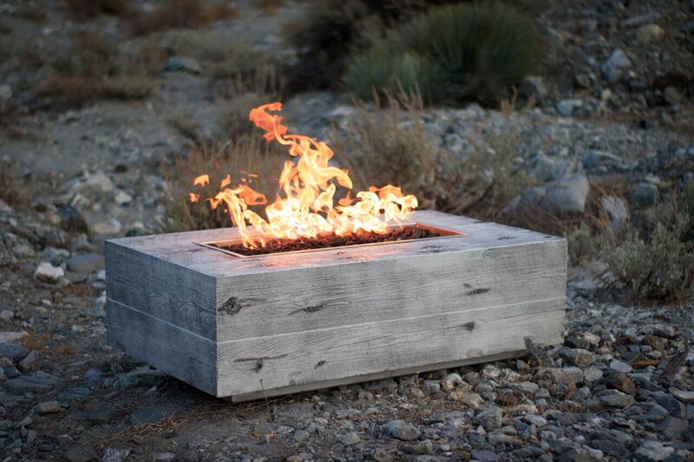 The Outdoor Plus Coronado Wood Grain Fire Pit.