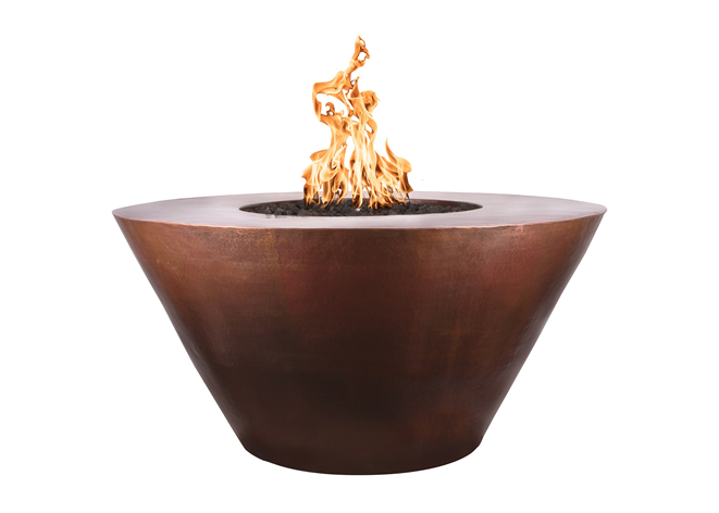 The Outdoor Plus Martillo Copper Fire Pit.