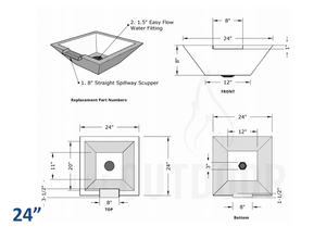 The Outdoor Plus Maya Concrete Water Bowl.