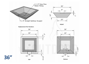 The Outdoor Plus Maya Concrete Water Bowl.