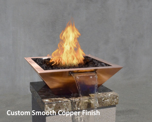 The Outdoor Plus Maya Copper Fire & Water Bowl.